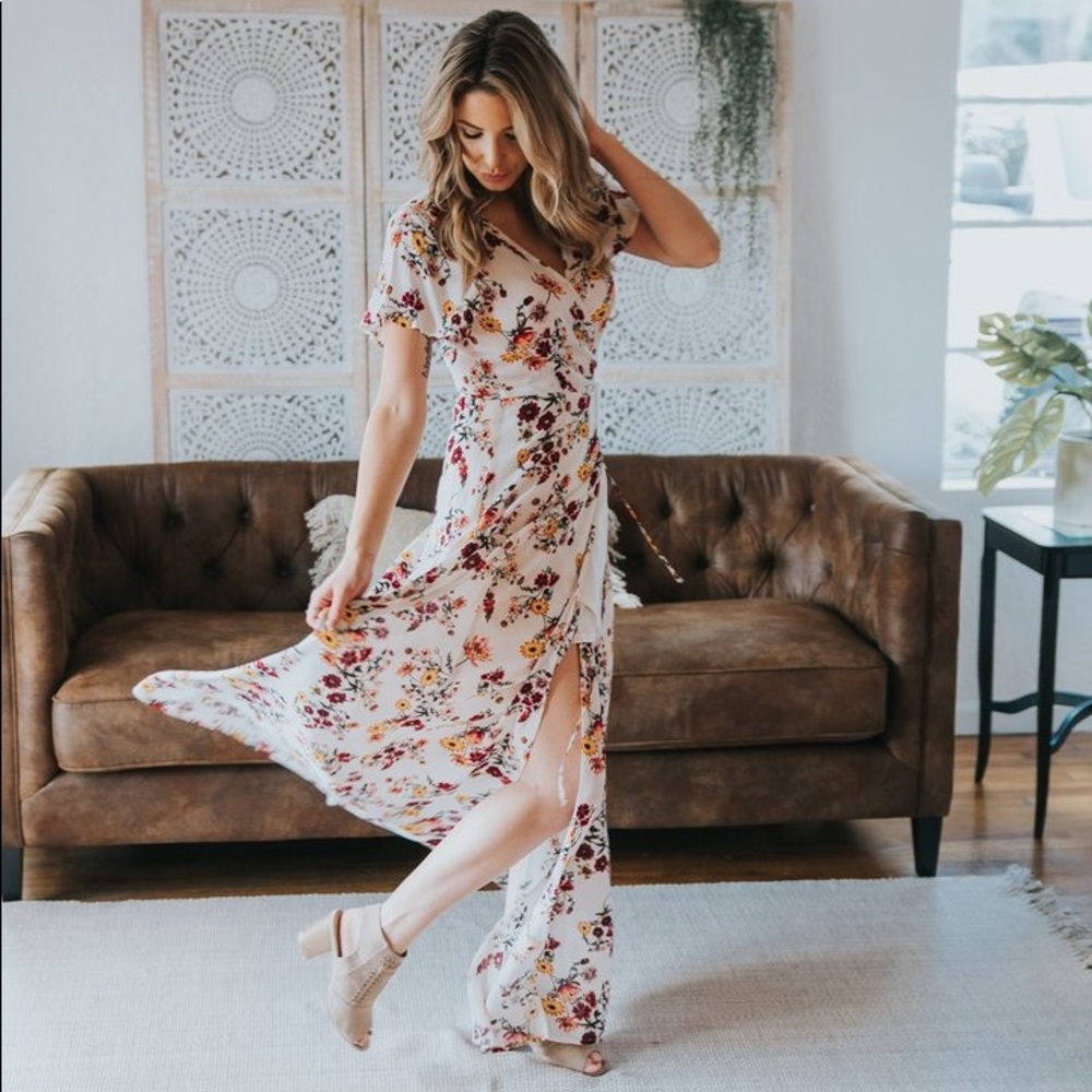 NWT Floral Wrap Dress